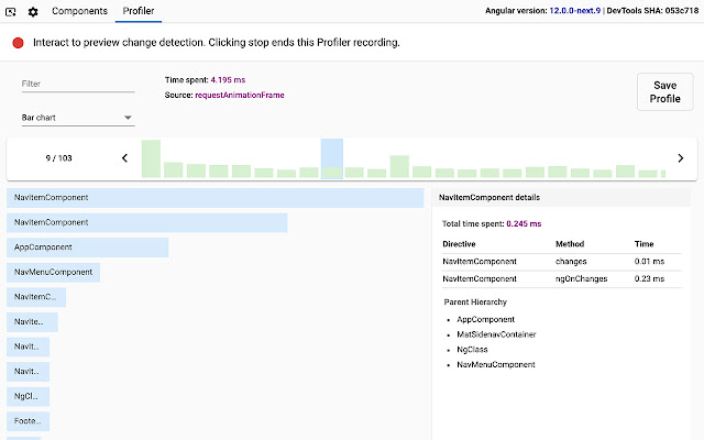 Angular Devtools screenshot