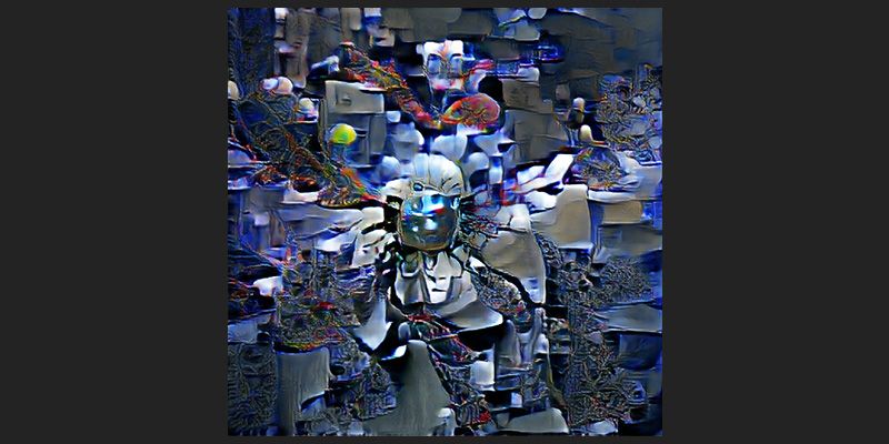 An image of "Artificial Intelligence" generated by the AI art generator, Big Sleep. 