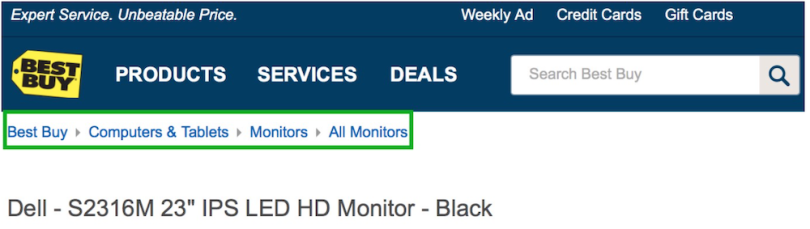 A screenshot of BestBuy.com