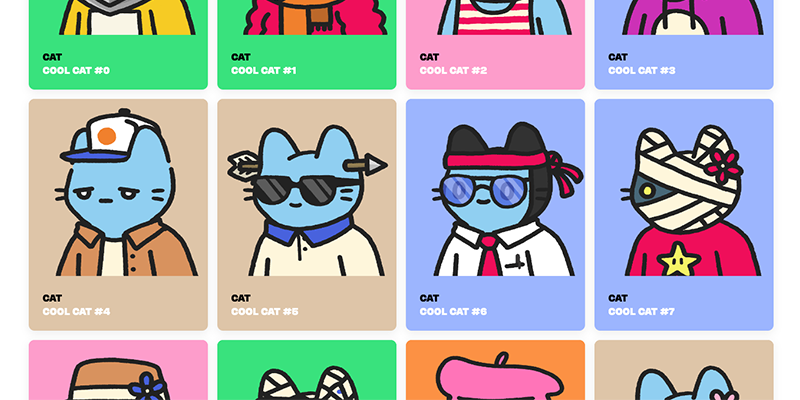 Cool Cats NFT Collection.