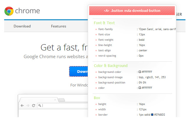 CSSViewer Chrome Developer Tools
