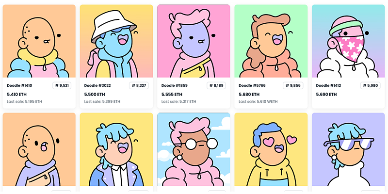 Doodles NFT Collection.