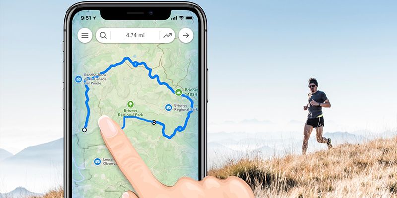 A screenshot of the Footpath GPS App.