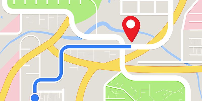 A screenshot of the Google Maps GPS App.