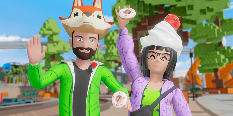 Decentraland avatars meeting in Decentraland.