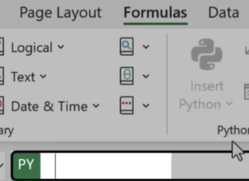 The new PY function in MS Excel