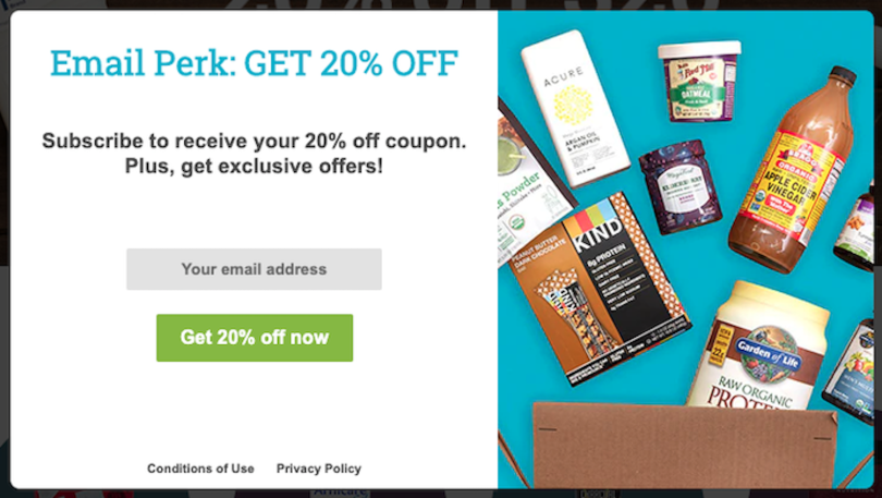 A screenshot of a promotional offer