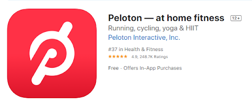 Peloton in the App Store. / Photo: Screenshot