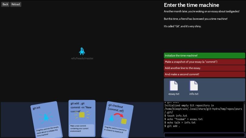 Screenshot of the Oh My Git! game.