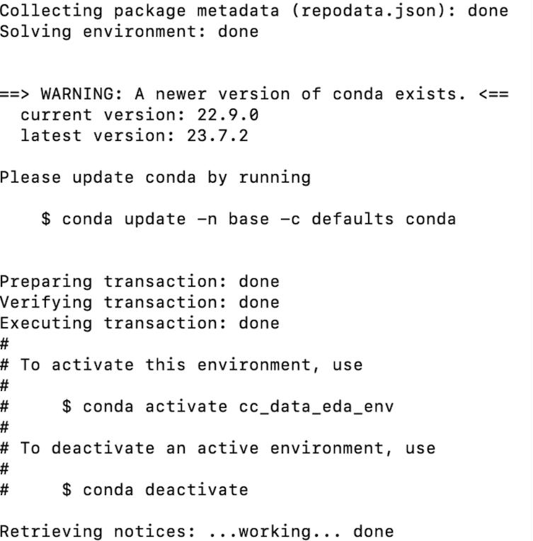 A Conda package output