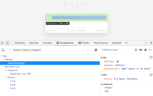 React Developer Tools screenshot