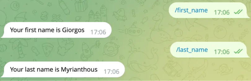 A screenshot of the Telegram app