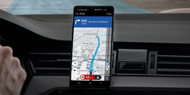 A screenshot of the TomTom GPS App.