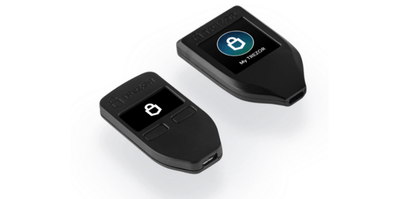 Screenshot of the Trezor website.