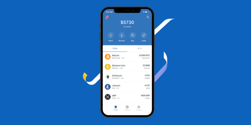Screenshot of the Trust Wallet website.