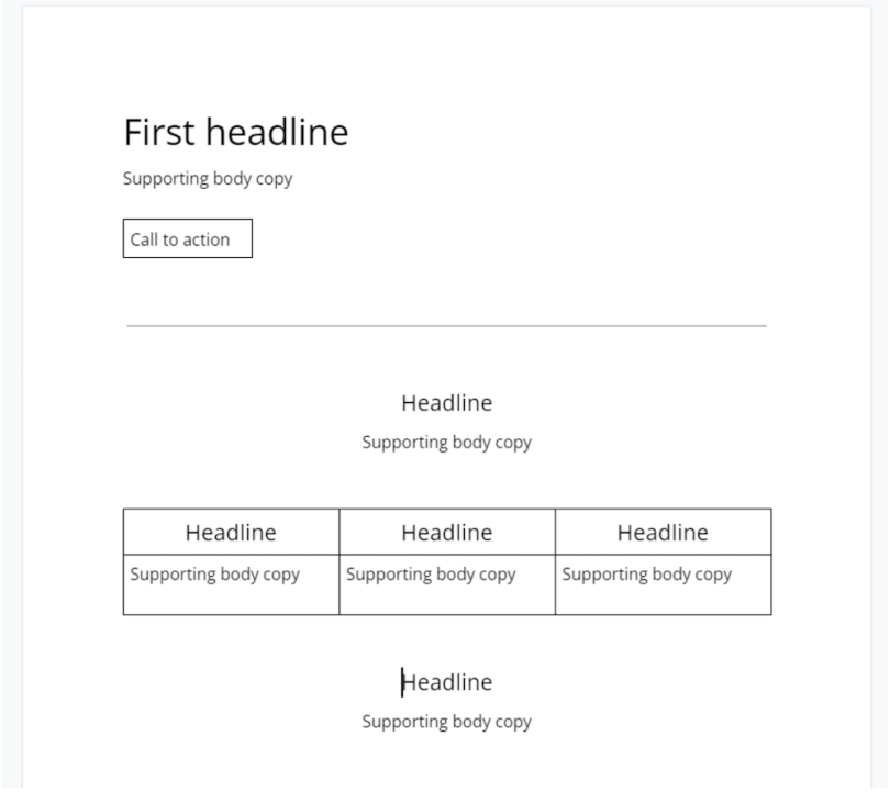An outline for creating website copy