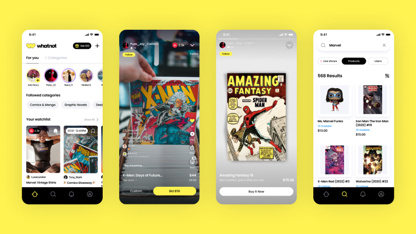 An image depicting Whatnot's app interface
