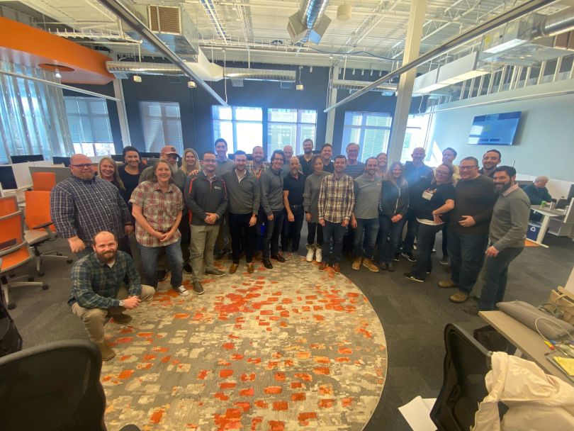 The Wowza team at an event.