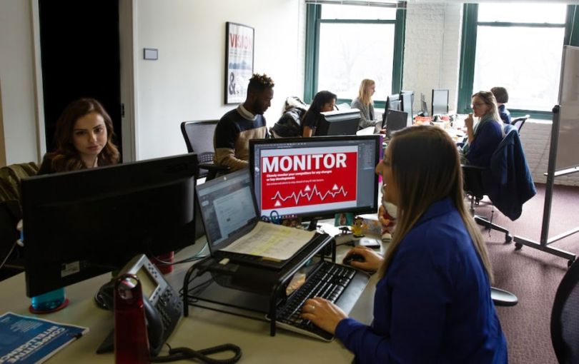 ktMINE staff working in their office