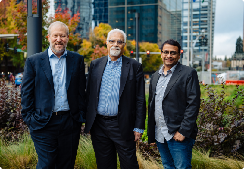 Members of Oleria's executive team pose together for a photo.