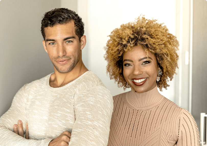 Options MD co-founders Kyle Pierce and Morgan Hewett pose together for a photo.