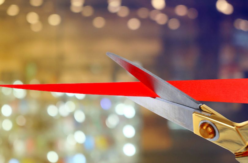 Peapod ribbon cutting