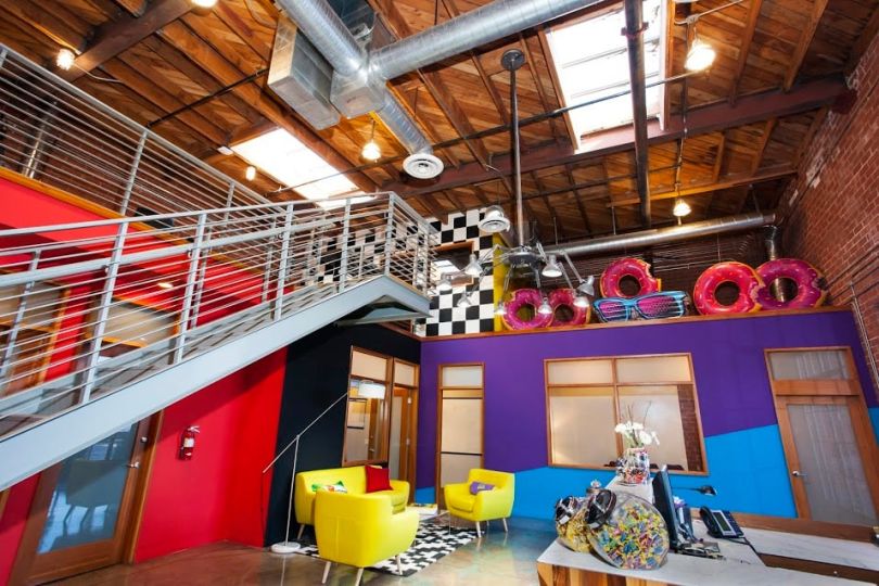 pocket.watch office staircase and office space