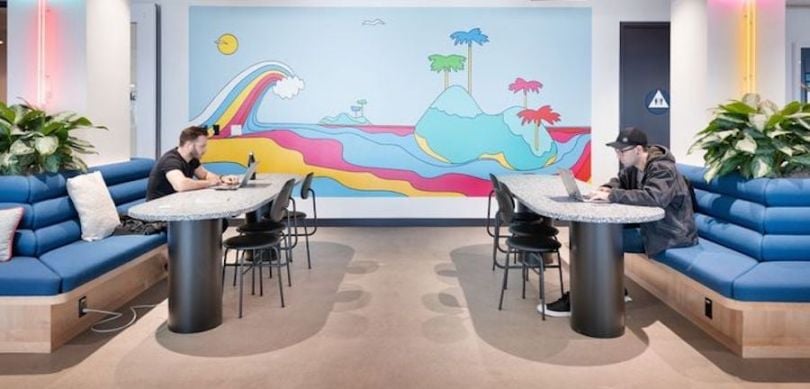 colorful working space