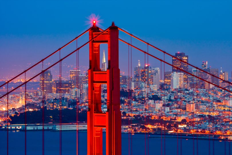 The Golden Gate Bridge is pictured.