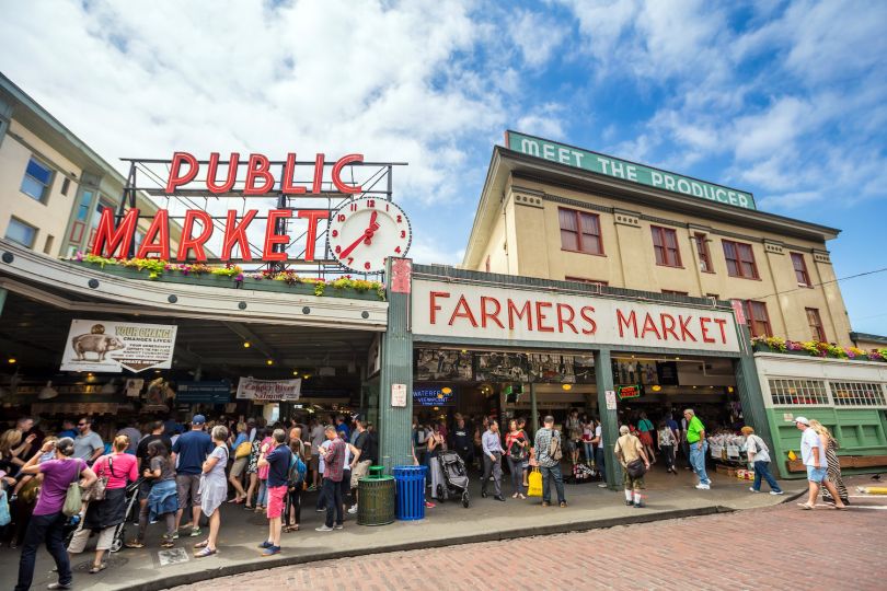 Scene from Public Market Center in Seattle