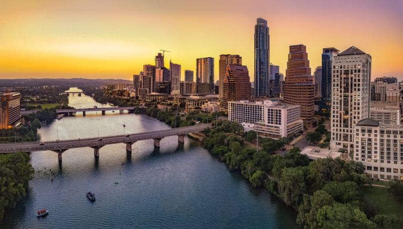 Austin’s skyline at dusk