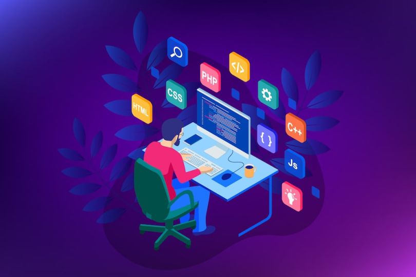software developer coding