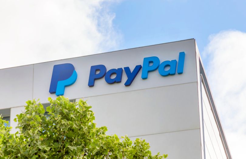 paypal logo on building