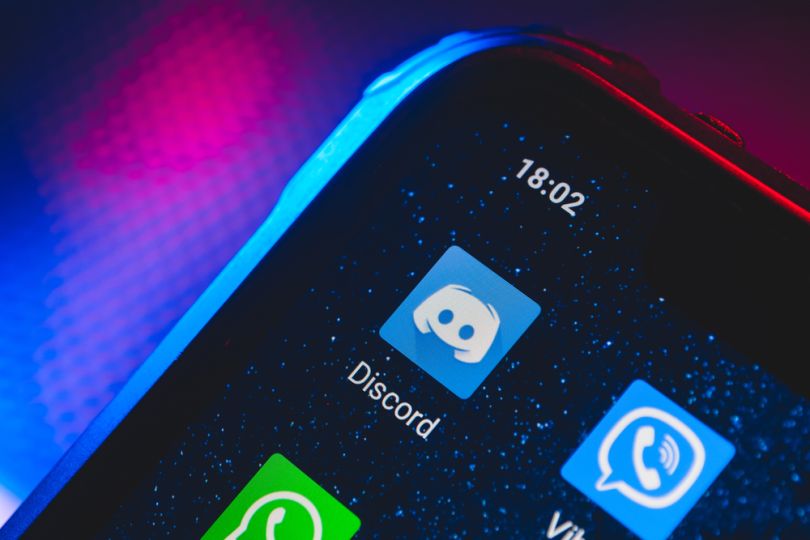 Discord app on smartphone screen