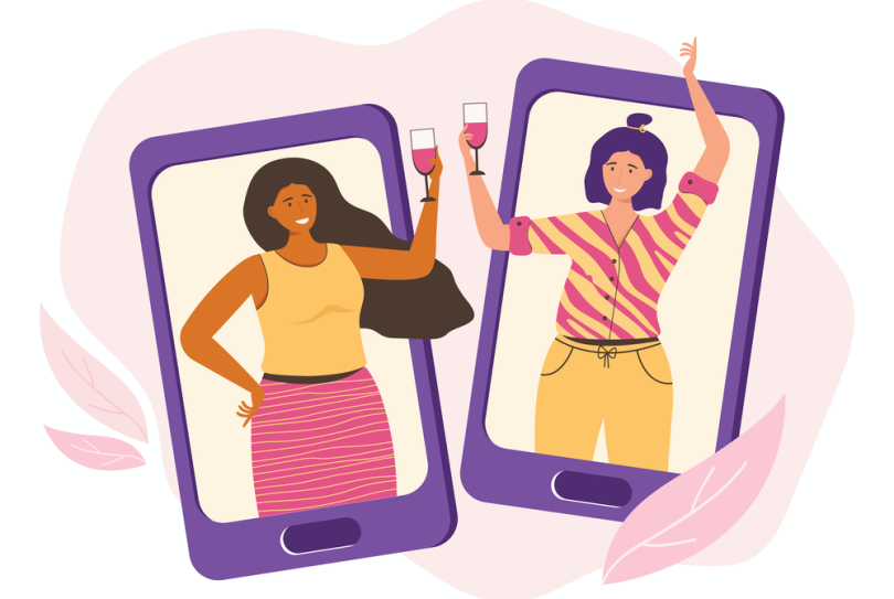Friends can meet for virtual events using IRL's application.