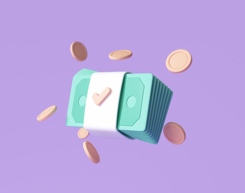 A bundle of cash is depicted in an illustration.