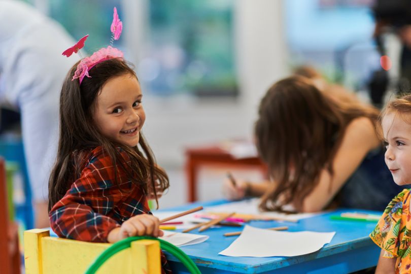 Children in a childcare center