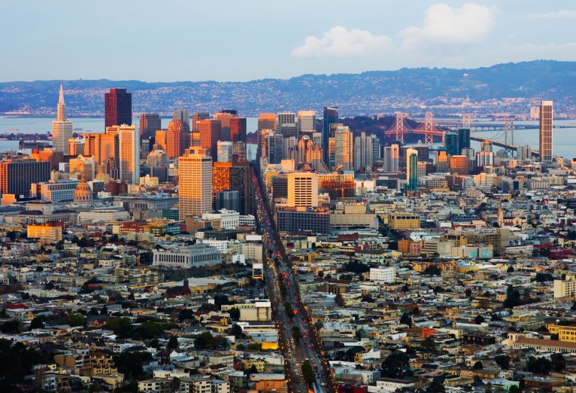 A look down Market Street in San Francisco