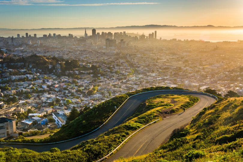 A look out from Twin Peaks in San Francisco.