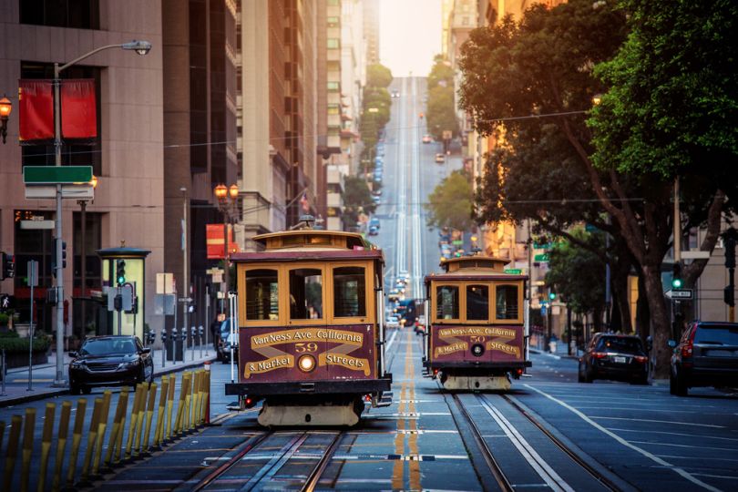 Photo of San Fransisco trollies.