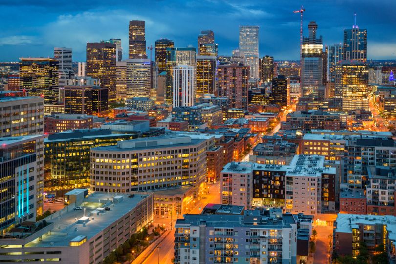 Downtown Denver at night