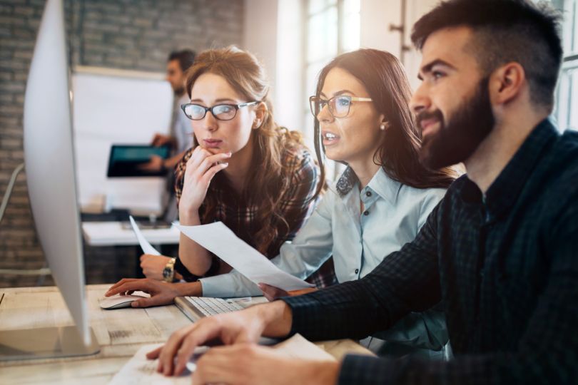 Team of professional individuals working
