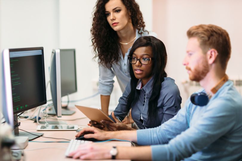 Team of professional individuals working