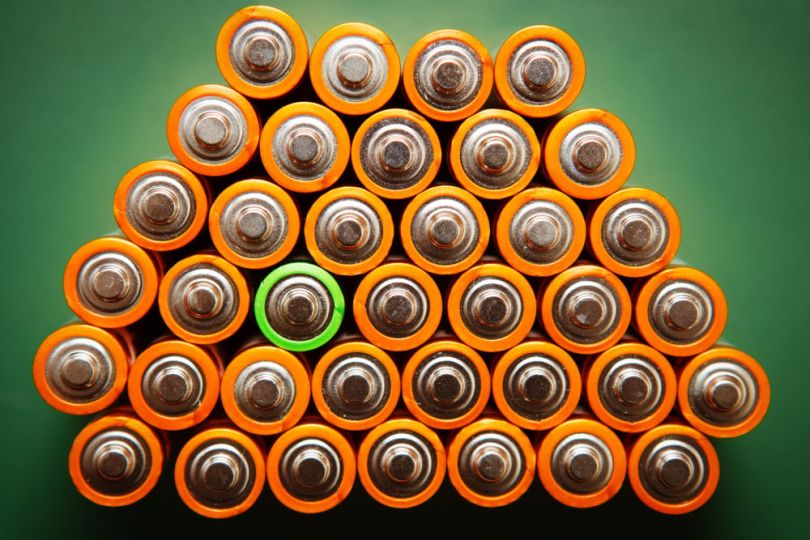 Stack of lithium ion batteries
