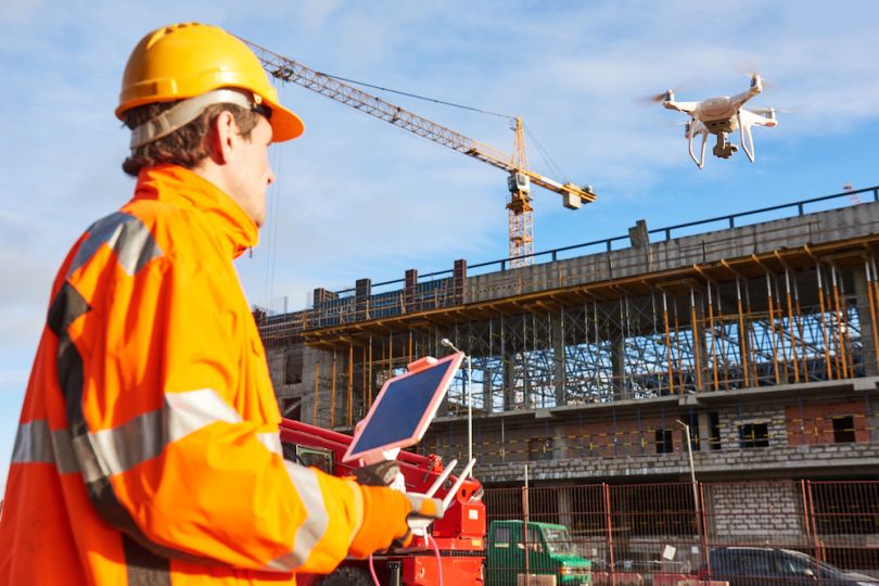 drone construction worker