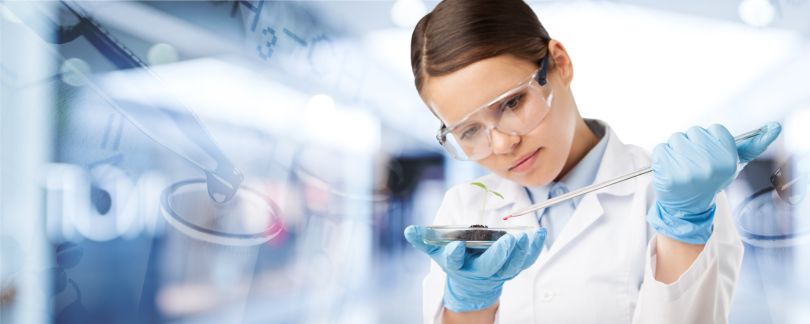 Woman conducting scientific research