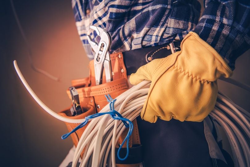 A closeup of a skilled trade worker is pictured.