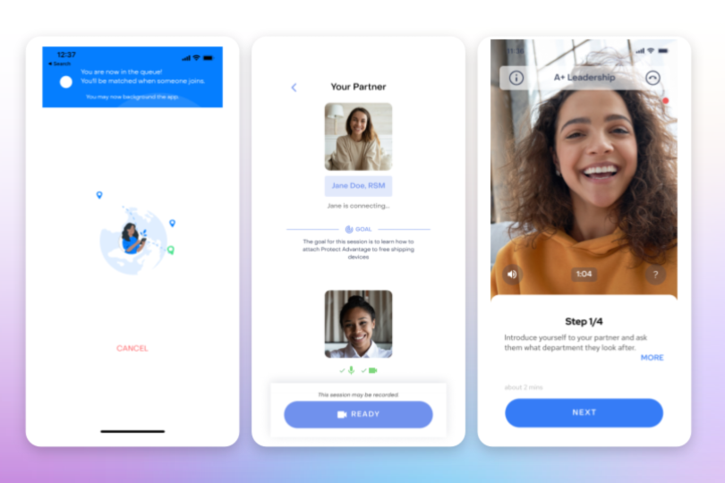 Screenshots of Upduo's user interface