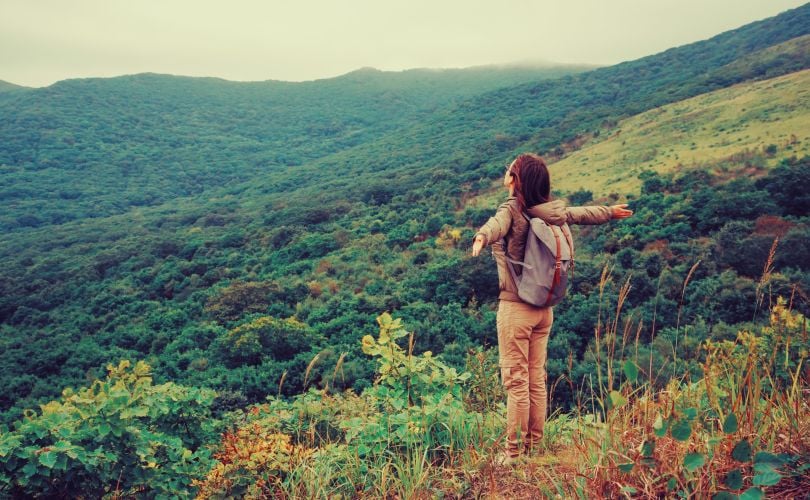 Woman hiking