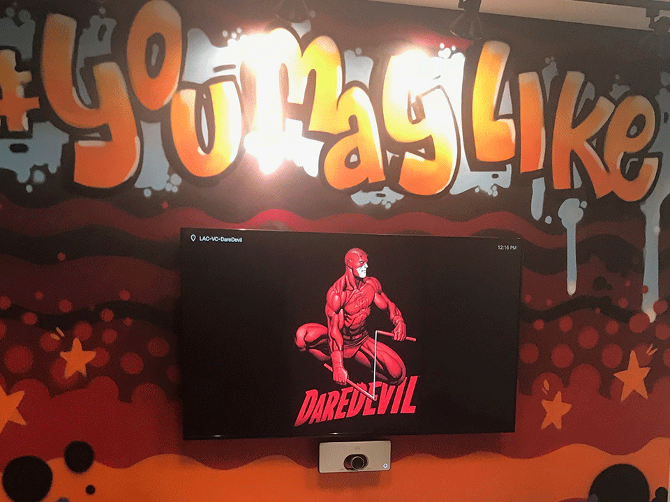Taboola conference room graffiti 